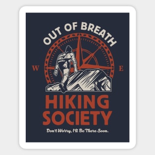 Out of Breath Hiking Society - Outdoor Adventure Enthusiasts Sticker